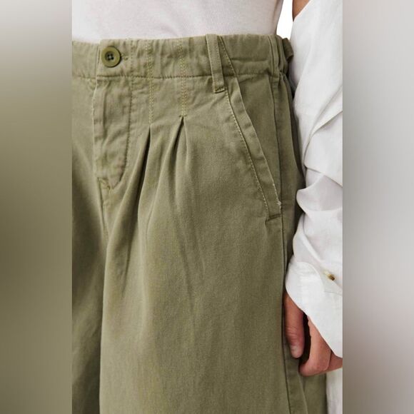 NWT Free People Hard Rain Gaucho Cropped Cargo Pants Washed Pine Size 0 - Picture 4 of 13